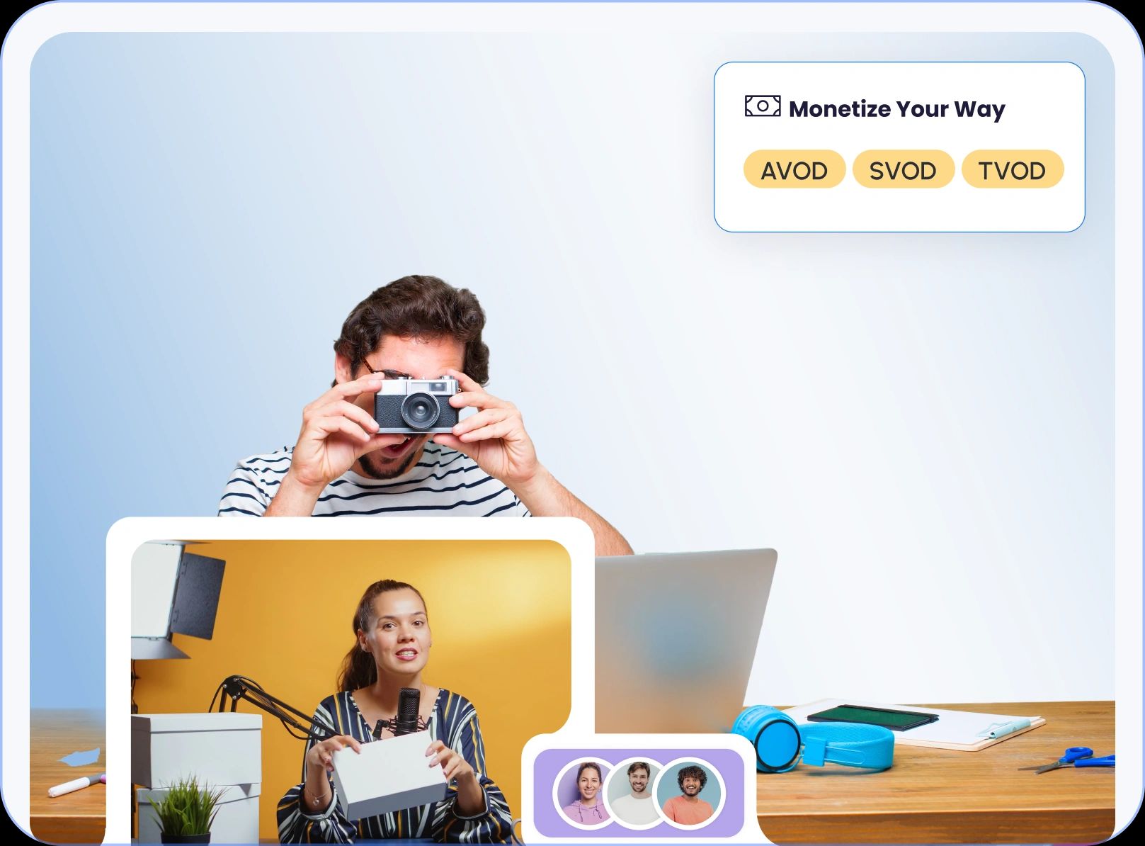 Content Creators - streaming platform interface